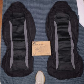 V6 Bucket Gray Car Seat Cover Front Seats, 3D Air Mesh-100% Breathable Sporty Fa