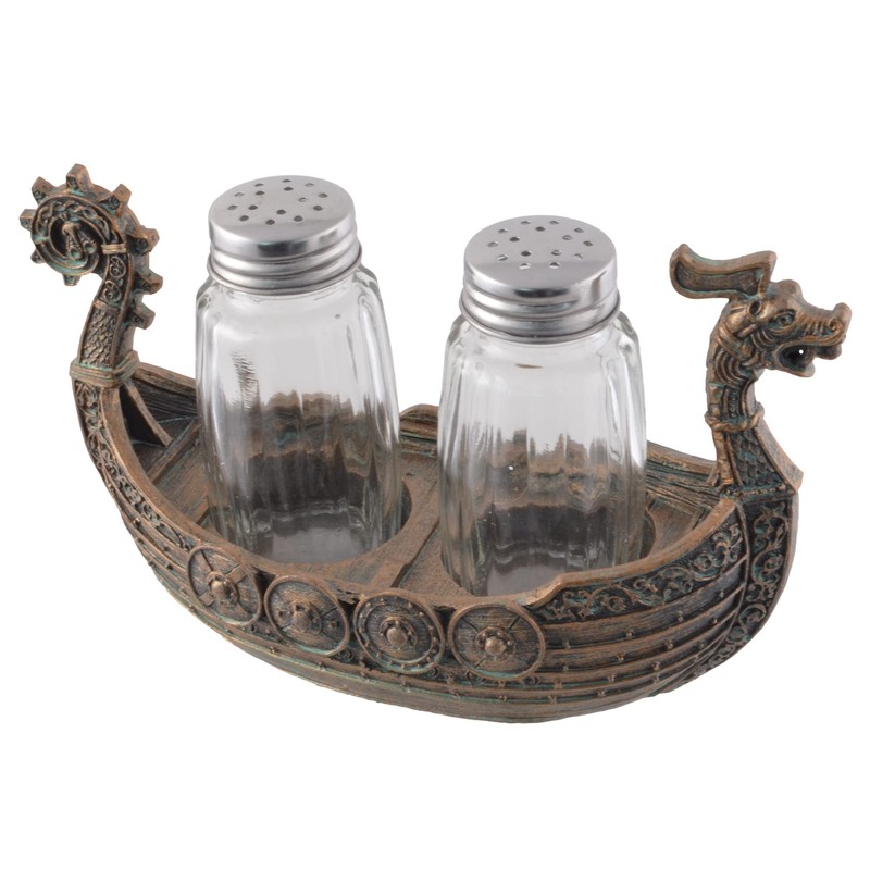 Nordic Salt and Pepper Shakers "Drakar" - Viking Ship with