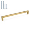 homdiy Brushed Brass Cabinet Handles Gold Cabinet Hardware 10Pack -