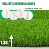 SHNOSU Artificial Grass Turf Rug 5FTX8FT Indoor Outdoor, 1.38" Pile