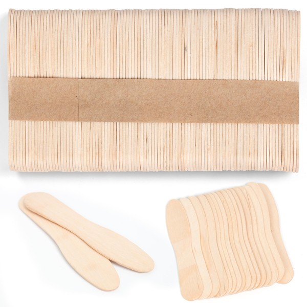 ANTETOK Wooden Ice Cream Spoons 3 Inch,100Pcs Mini Disposable Wooden