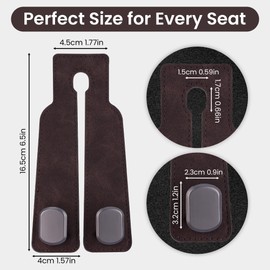 Brown with Silverzinc Alloy Car Headrest Hooks - 2 Pack Car Seat Back Storage Hooks for Purses, and More