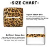 Brown Leopard Tissue Box Cover,PU Leather Tissue Box Holder Square,Modern