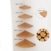 TREOAKWIS Corner Shelf - Solid Oak Wood Floating Corner Shelves