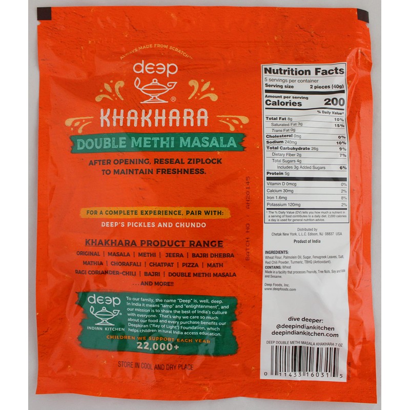 Double Methi Masala Khakhara 7oz