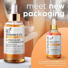 ArtNaturals Face & Body Vitamin E Bio Oil 4.0oz + Gua Sha Facial Tools Set - Organic Moisturizer Skincare for Scars, Stretch Mark, Cellulite & Nails - Great Massage oil for Massaging Joint & Muscle