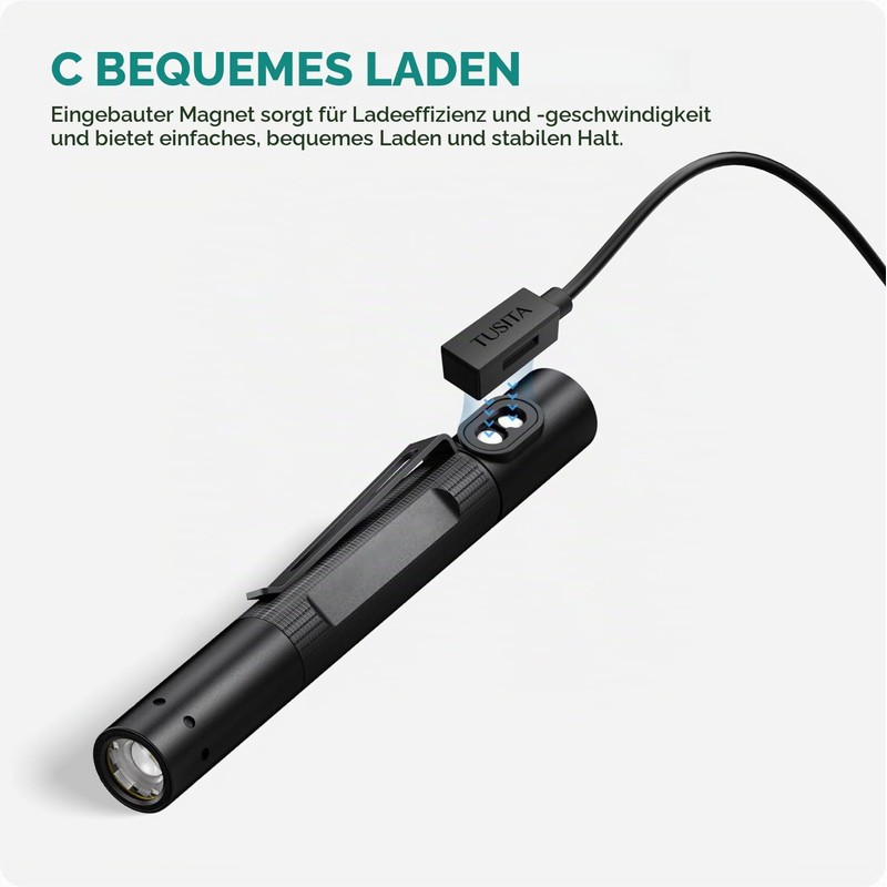 TUSITA Magnetic Charger Charging Cable Compatible with LEDLENSER P&H Models
