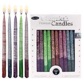 Rite Lite Premium Chanukah Candles - Pack of 45 - Hanukkah Candles for The Menorah (Frosted Rustic)