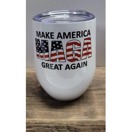 TRUMP 2024 WINE TUMBLER MAGA MAKE AMERICA GREAT AGAIN ANTI DEMOCRAT MAGA