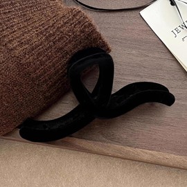 Briskyjp Hair Clip, Large 5.1 inches (13 cm), Tightly Curled, Hair Clip, Hair Accessory, Bath, Banana Clip, For Adults, Korean Style, Simple, Office, Ladies, Cute, Hair Ornament, PC Resin,