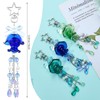 WEWAYSMILE Cute Blue Jellyfish Keychains for Women Acrylic with Bow
