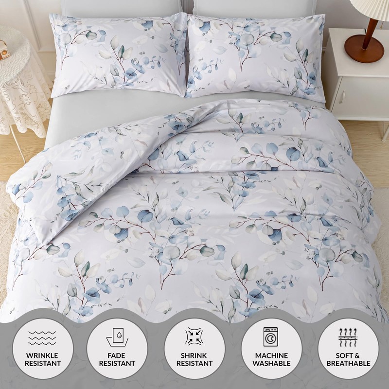 LAZZARO King Size Duvet Cover Sets, Non-Iron King Size Duvet