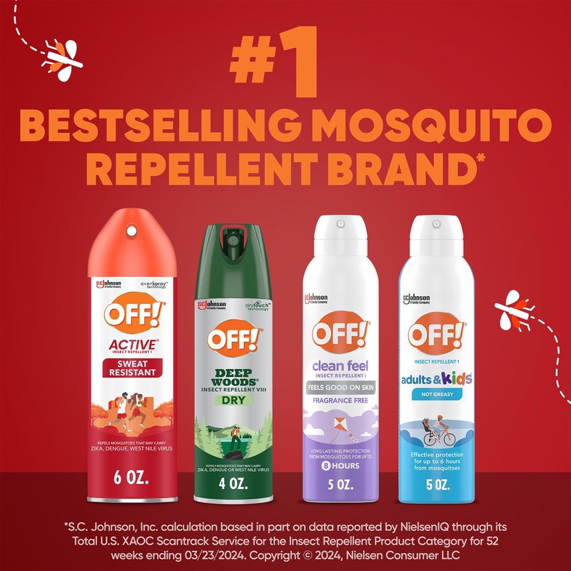 OFF! Active Insect Repellent, Sweat Resistant, Repells Mosquitoes, 6 oz