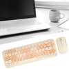 USB Keyboard Mouse 2.4G Wireless 68 Keys Low Consumption Retro