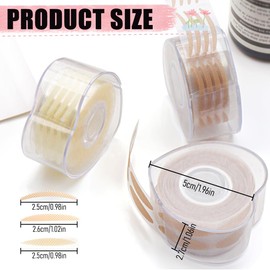 Pack of 3 Slip-On Eyelid Stripes, Eyelid Stripes, Eyelid Tape, Eyelid Stripes, Invisible Double Slip-on Eyelid Tape, Eyelid Lifting Without Surgery, Waterproof Eyelid Tape Eyelid Sticker Tape