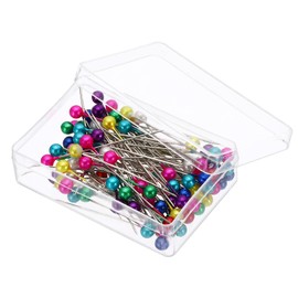 PATIKIL Sewing Pins, 200 Pcs 1.5 Inch Straight Pin with Plastic Pearlized Ball Head for Fabric, Decorative, Jewelry DIY, Craft and Sewing Project, Multicolor