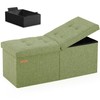 HAUSFRAU 31.5 Inches Ottoman with Storage, Folding Ottoman Bench Small