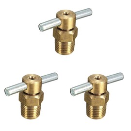 GAOHOU 3pcs Brass 1/4'' NPT Water Drain Valve for Air Compressor Tank Replacement Part