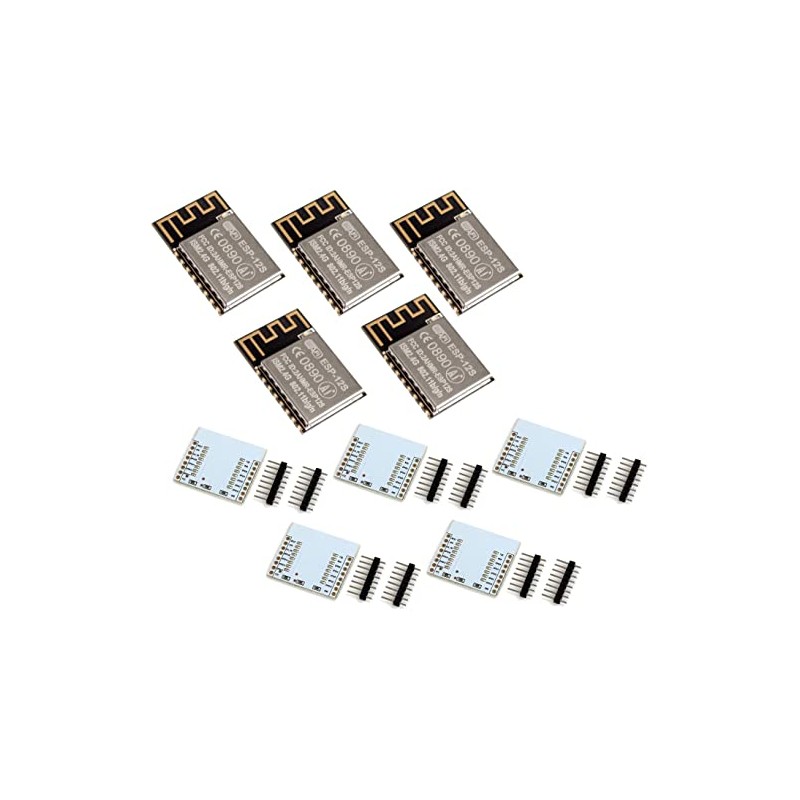 TECNOULAB Pack of 5 ESP-12S ESP12S ESP8266 Serial WLAN Module