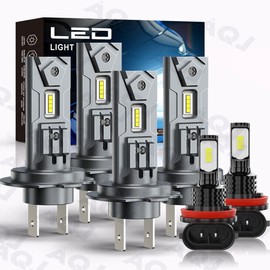 AQJ For Hyundai Genesis Coupe 2013-2016 LED Headlight Bulbs KIT Hi/Lo Beam Fog Light