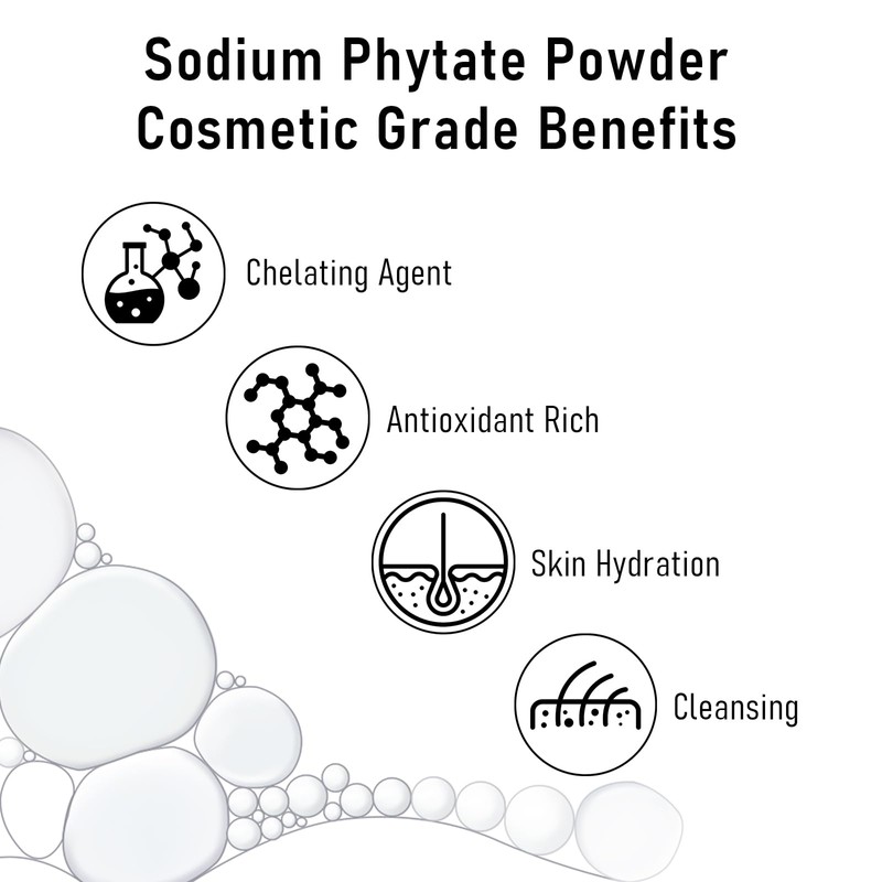 MAYKER Sodium Phytate Powder Cosmetic Grade 1.76oz, Chelating Agent for