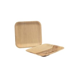 Palm Leaf 8" Square Plates | 100% Biodegradable & Compostable Disposable | Eco-Friendly & Sustainable Bamboo Like Plates for Parties, charcuterie and Events (25)