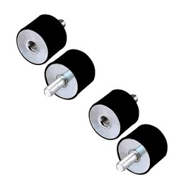4pcs M8X23D40mmH30mm Cylindrical Rubber Mount Shock, Rubber isolator Mounts,Vibration Isolators Steering Damper for Car Boat