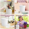 4 Pack White Plastic Pail Plastic Bucket with Lid, 1L
