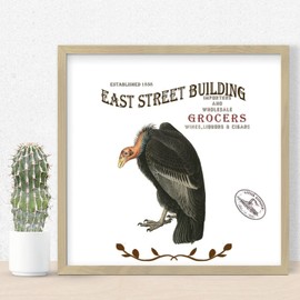 Nintydays Thanksgiving Day Turkey Wooden Wall Art Signs Turkey Thanksgiving Dining Room Decor Farmhouse Rustic Wooden Wall Decor Signs Rustic Wall Hanging Plaque Sign with Frames Bedroom Sign 12x12in