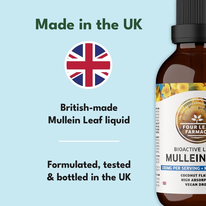 Mullein Leaf Extract for Lungs - Made in UK -