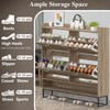 MISHAO Shoe Cabinet Storage for Entryway, Boho Narrow Hidden Shoe