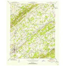 YellowMaps Madisonville TN topo map, 1:24000 Scale, 7.5 X 7.5 Minute, Historical, 1940, Updated 1954, 27.5 x 22 in - Paper