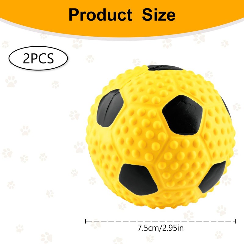 Lotsdonxia 2 Pcs Small Latex Squeaky Dog Ball – Interactive