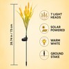 7-Head Solar Wheat Ear Garden Light, Warm White LED Outdoor