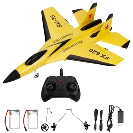 CLIUNT Airplane Toys - Foam Glider Plane, Large Airplane Model, Manual Throwing Aeroplane, Flying Gliders for Kids Fun, Outdoor Sport Game, Birthday Gifts(Yellow)