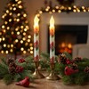 Aulaygo 2PCS Woodland Winter Cardial Flameless Taper Candles
