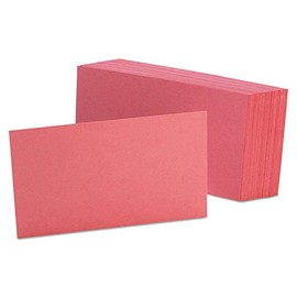 Oxford 7320CHE Unruled Index Cards, 3 x 5, Cherry, 100/Pack