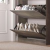 BORNOON Shoe Cabinet with 3 Flip Drawers, Hidden Wood Shoe