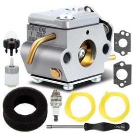 Panari 753-04338 Carburetor for Ryobi 700R 725R 775R 790R 410R Troy Bilt TB20CS TB70SS TB90BC TB320BV Bolens BL100 BL150 BL250 BL410 Tiller Parts with Primer Bulb Fuel Filter Line Kit