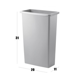 Mix.Home 23 Gallon Brown Slim Tall Plastic Industrial Trash Cans for Kitchen and Restaurant