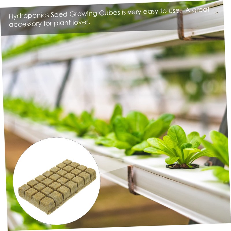 Outanaya 1 Set Hydroponic Soilless Cultivation Blocks Mineral Wool Starter