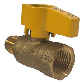 XFITTING 3/8 Inch Flare x 1/2 Inch FIP Gas Valve, 2 Pieces