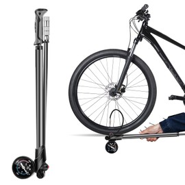 Powerful Bike Pump, Shock Pump for Mountain, High Pressure 300 PSI Road Bikes and Motorcycle Air Pump with Gauge for Front Fork & Rear Shock Suspension