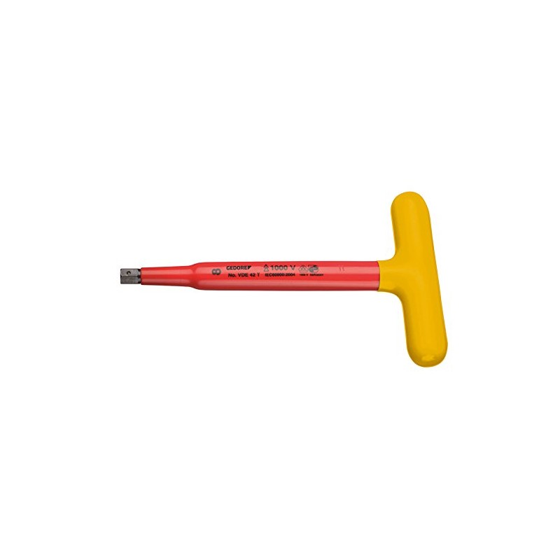 Gedore Insulated T-Shaped Hex Wrench 0.3 inch (8 mm) 2661268