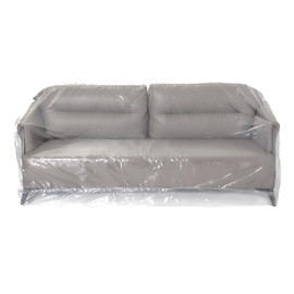 Mebiosi Plastic Furniture Covers, Heavy-Duty Waterproof & Dustproof Clear Furniture Covers for Moving & Storage for Loveseat, Bench, 2 Seat Sofa (Size 68 x 42 x 62 Inch)