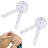 Goniometer, Clear, 2 Goniometer, 360 Degree Plastic Goniometer, Goniometer, Rehabilitation,