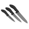 3Pcs Fruit Knife with Ergonomic Handle Black Blade Ceramic Cooking