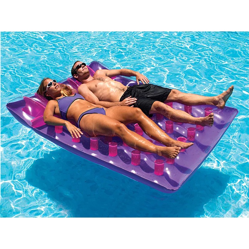 Swimline 9036 Inflatable Two-Person Swimming Pool French Mattress Air Float