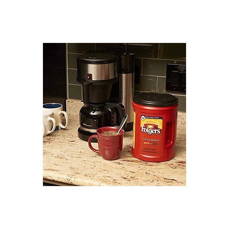 Folgers Classic Medium Roast Ground Coffee, 48 Ounce (Pack of
