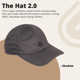 The Hat 2.0, Tri-Layer EvapoCOOL Design, Cooling, Moisture-Wicking, Non-Glare Under Visor, Adjustable Cap for All Head Shapes